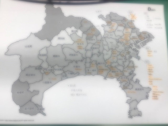 神奈川県地図でお勉強