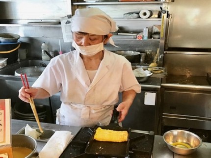 まいどおおきに陽光台食堂　玉子焼は注文を受けてから作ります